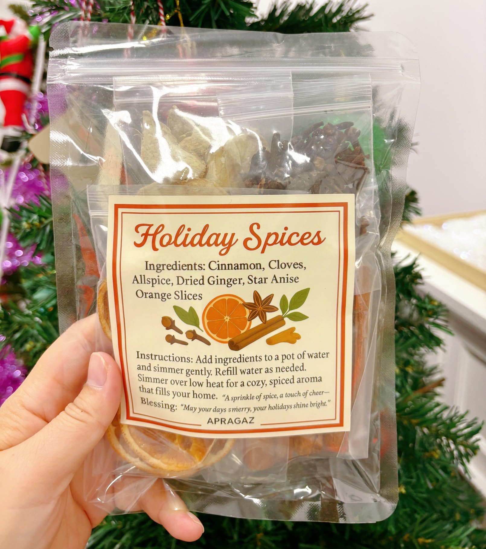 apragaz sachet held in hand to show scale and portion size benefit: convenient single-use packs