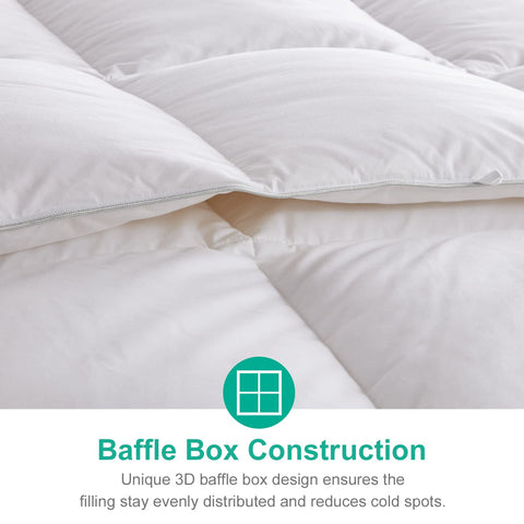 APSMILE comforter styled on bed in bright room, demonstrates lightweight comfort
