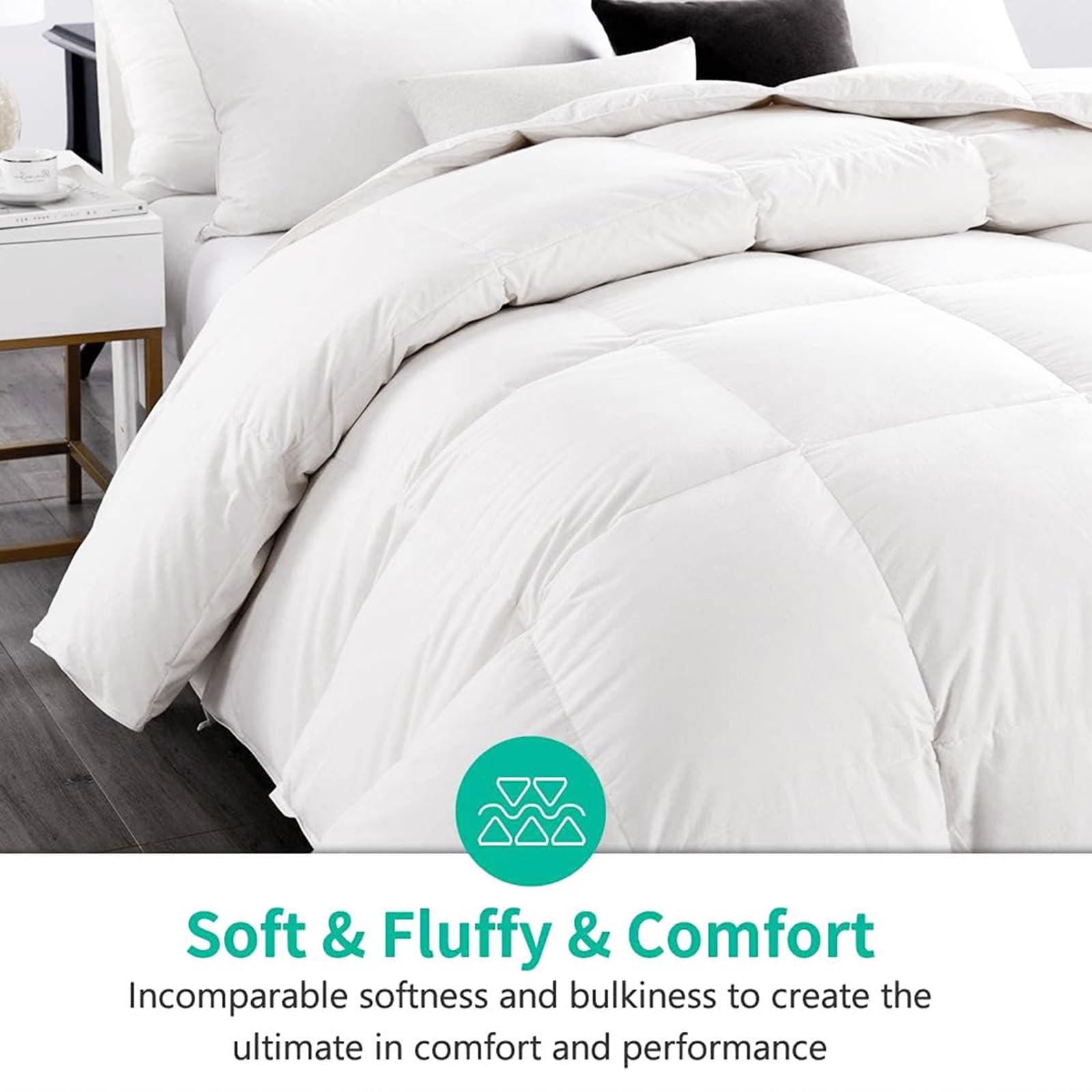 APSMILE corner tabs close-up demonstrating secure duvet cover attachment