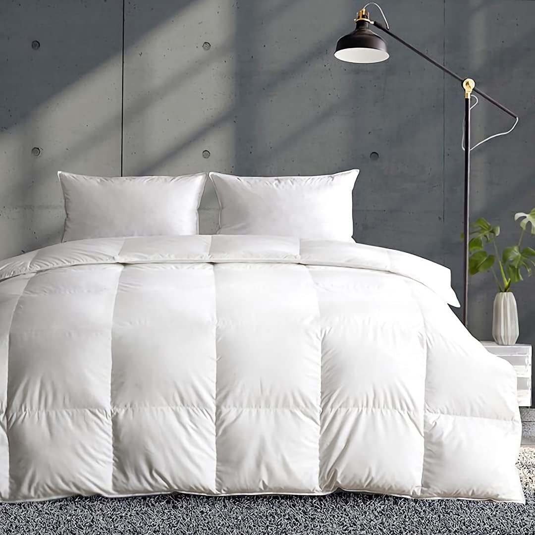 APSMILE king duvet front view shows breathable organic cotton and light comfort