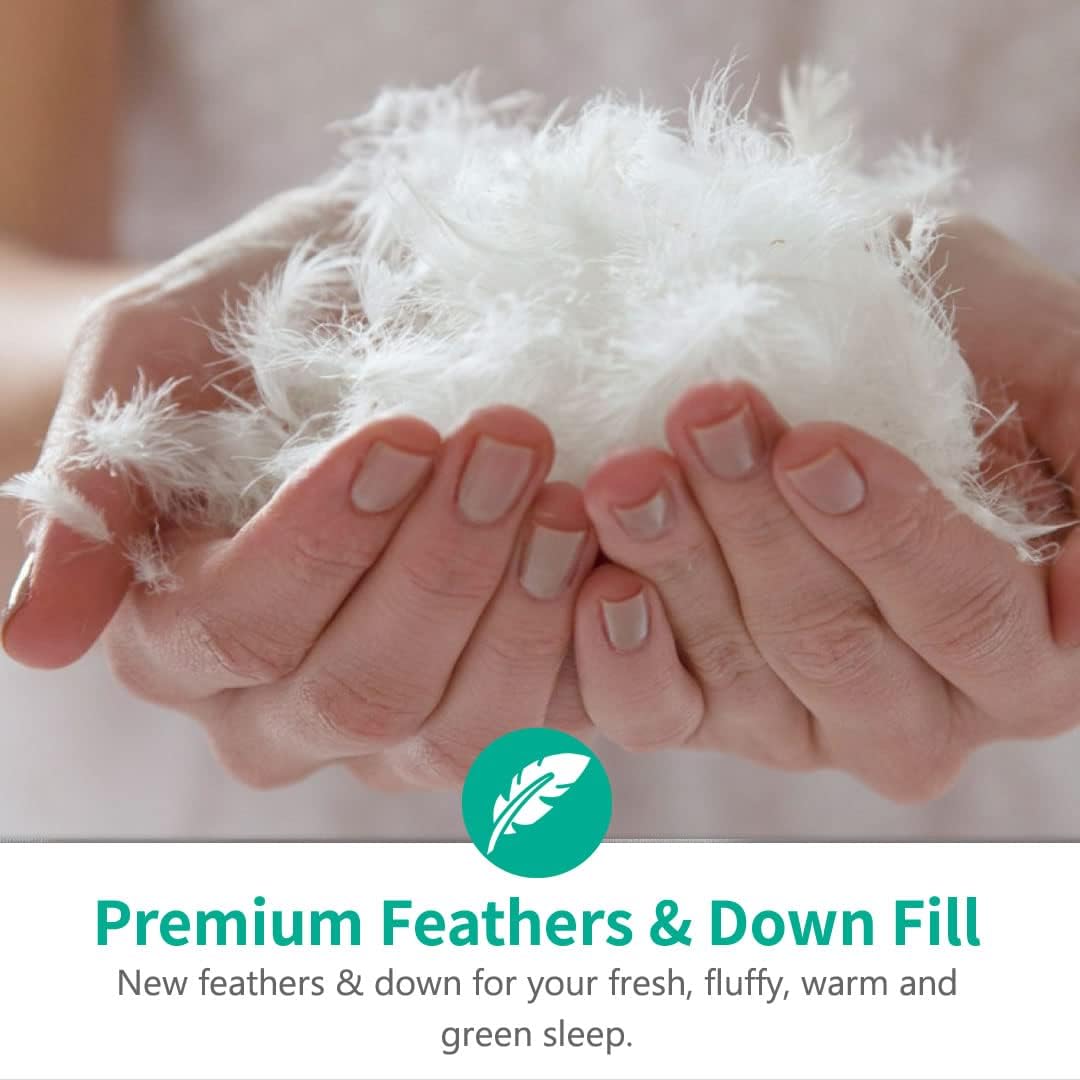 APSMILE fill loft close-up showing fluffy feathers and down for balanced warmth