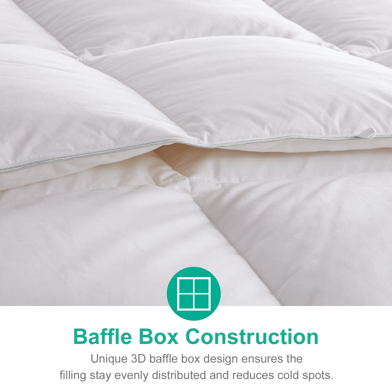 APSMILE loft close-up revealing fluffy down-feather fibers for lightweight insulation