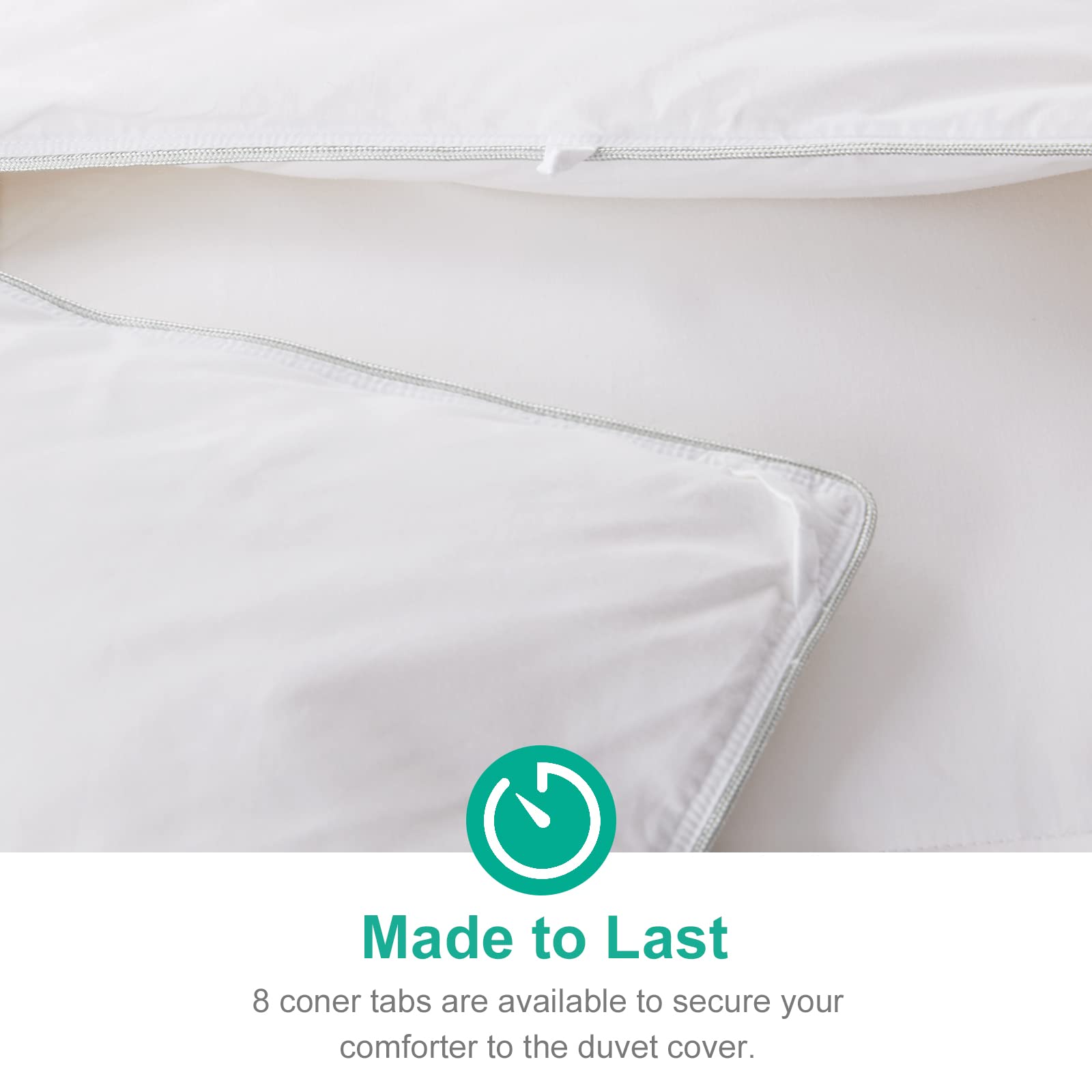 APSMILE duvet insert on a made bed in a bedroom showing cool, hotel-style sleep setup