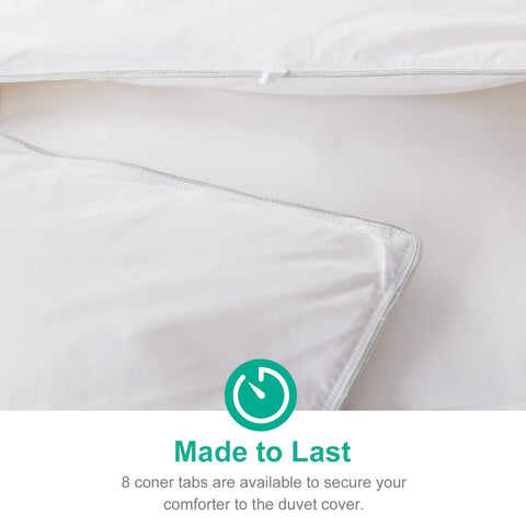 APSMILE duvet insert on a made bed in a bedroom showing cool, hotel-style sleep setup
