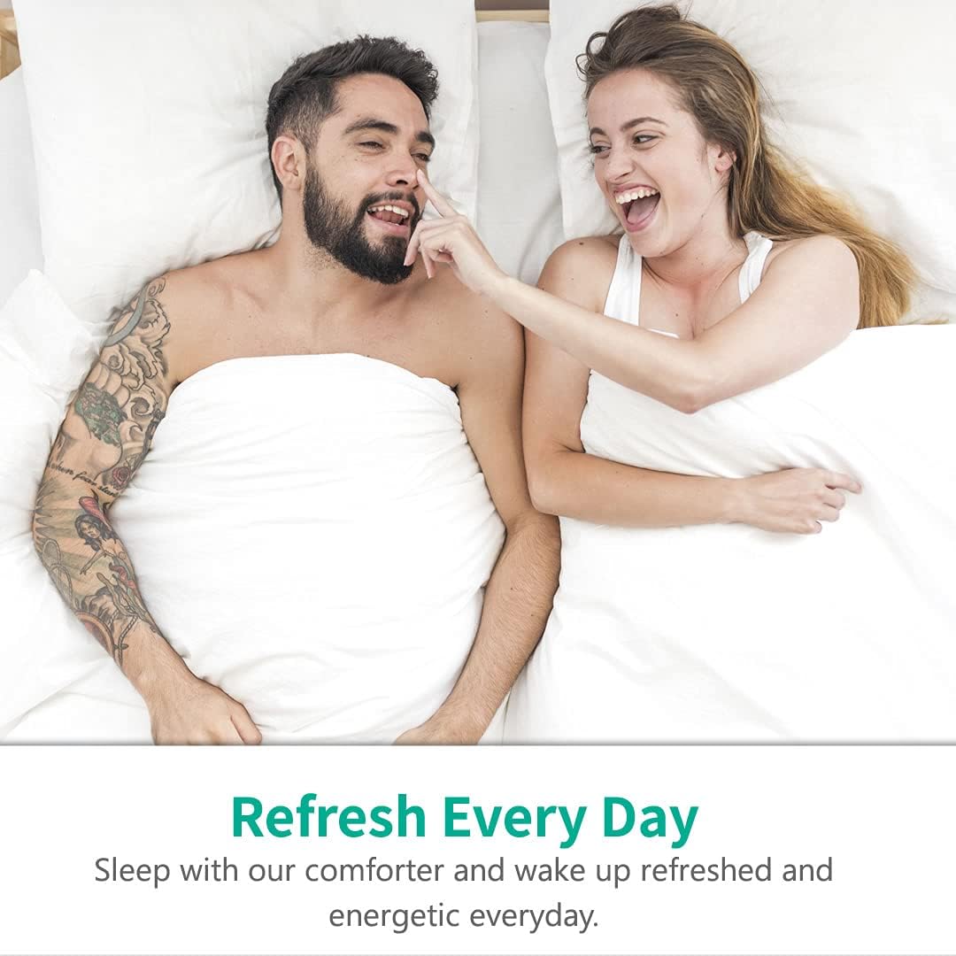 APSMILE packaged and unpacked comforter demonstrating initial fluff and setup