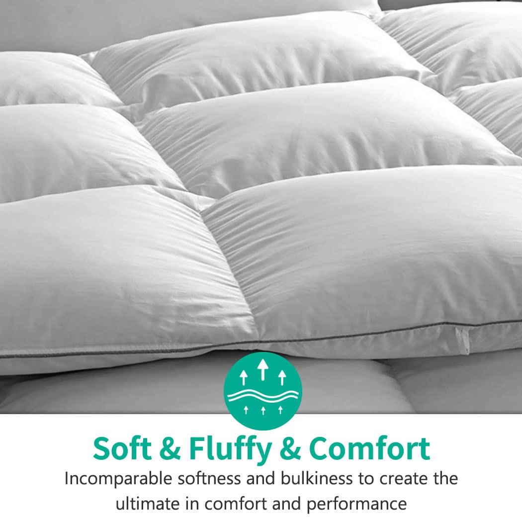 APSMILE queen comforter on bed illustrating full coverage and styling