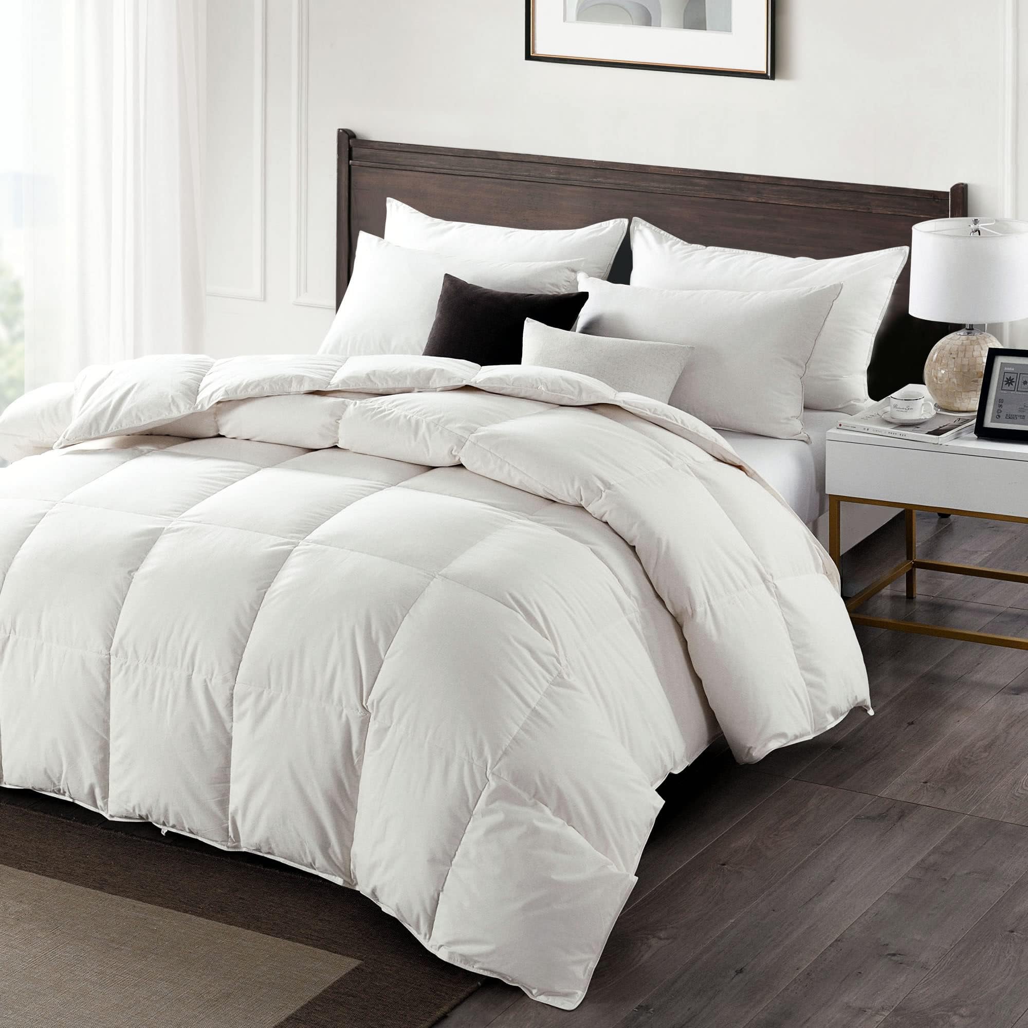 APSMILE size scale on king bed showing 106x90 fit and full coverage