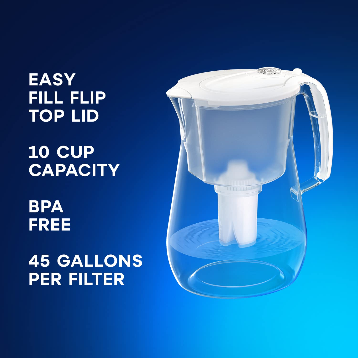 AQUAPHOR Opal top-fill lid detail demonstrating quick refill convenience