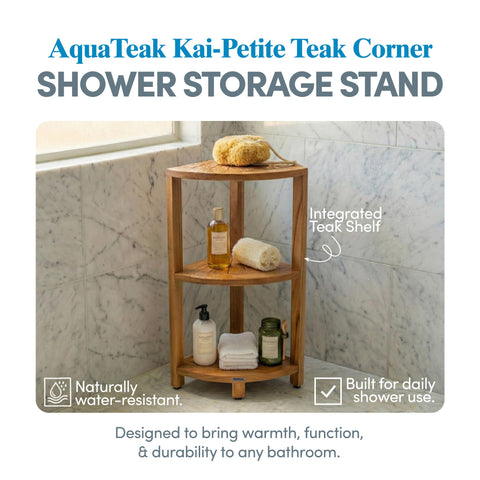 AquaTeak side profile highlighting slim corner fit and space savings