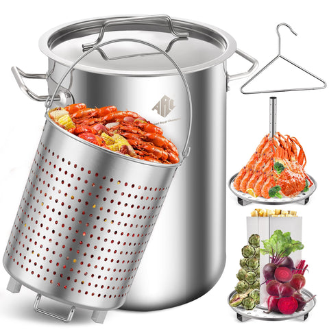 ARC front view 32qt stock pot showing full kit and capacity benefit