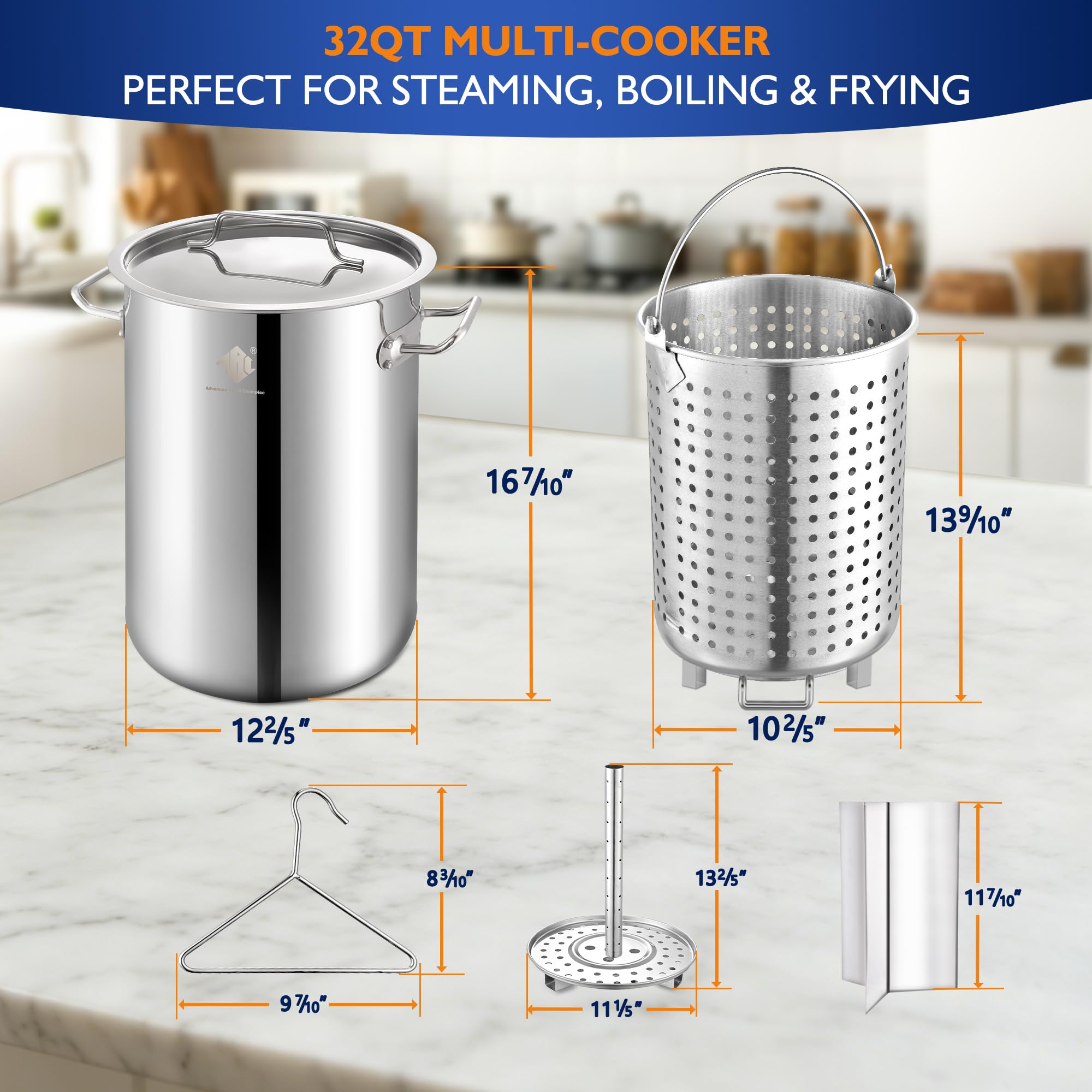 ARC perforated basket close-up for easy draining and safe serving