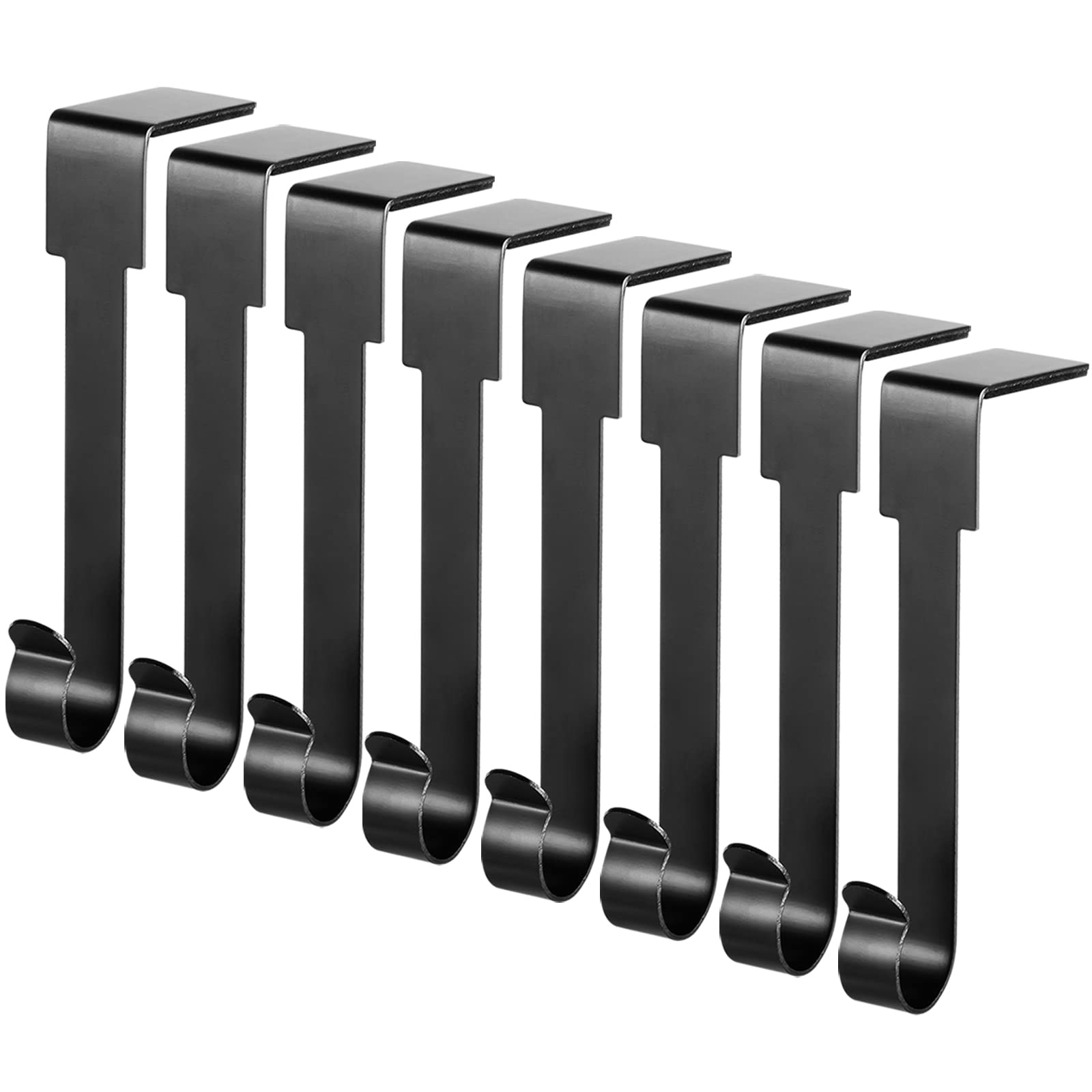 ARCHCRTC front view showing eight black stocking holders offering clean mantel organization