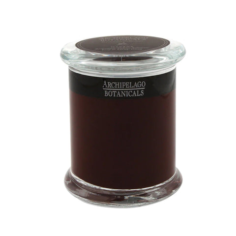 Archipelago Botanicals Havana front packaging showing elegant apothecary jar and lid benefit: decorative storage