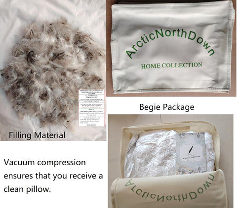 ArcticNorthDown cotton cover close-up highlighting 300TC stripe fabric and breathable comfort