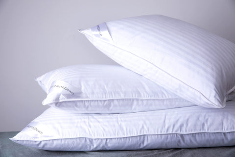 ArcticNorthDown pillow vacuum-packed in shipping bag for clean, protected delivery