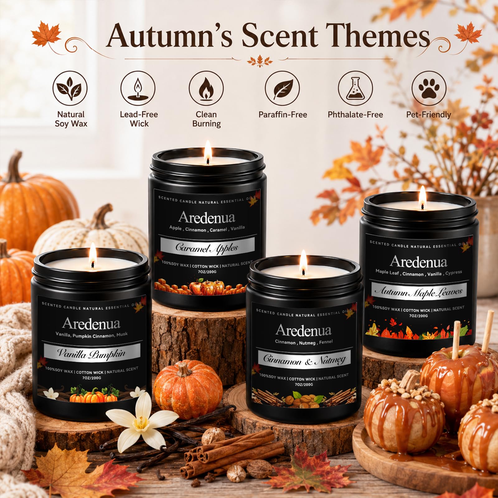 Aredenua candle on kitchen counter adding bakery-inspired fragrance while cooking