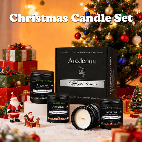 Aredenua candle held in hand to show 28 oz scale and home use