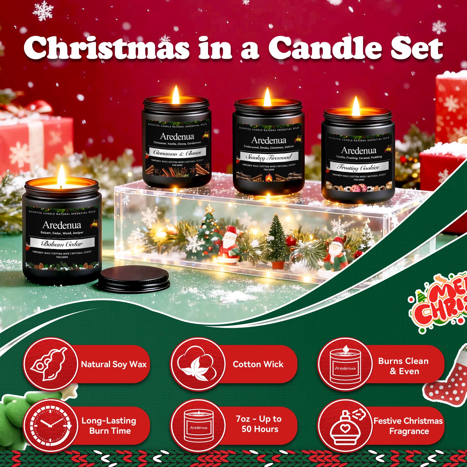 Aredenua cinnamon cloves candle burning in kitchen adding warm spice