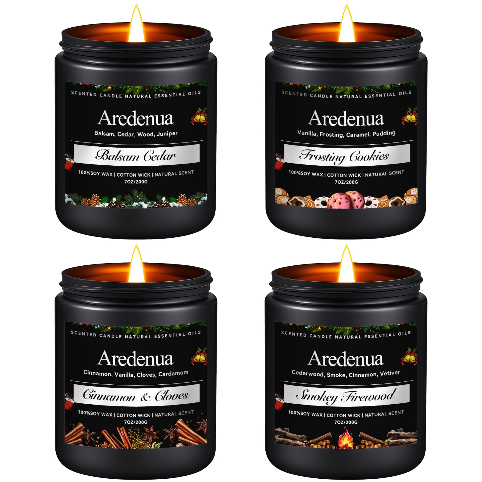 Aredenua candles in a cozy living room setting enhancing holiday mood