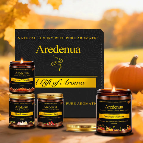 Aredenua packaging gift-ready box staged as a thoughtful fall present