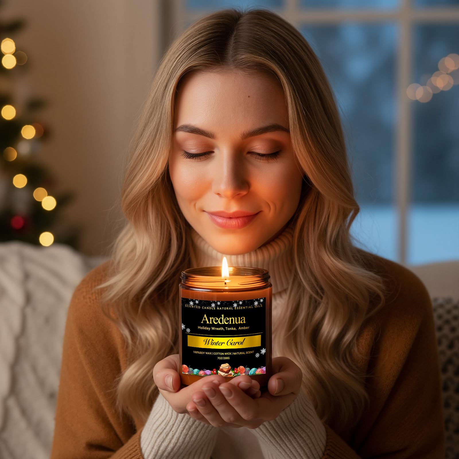 Aredenua Firewood candle wax close-up highlighting texture and warm hearth-like scent benefit