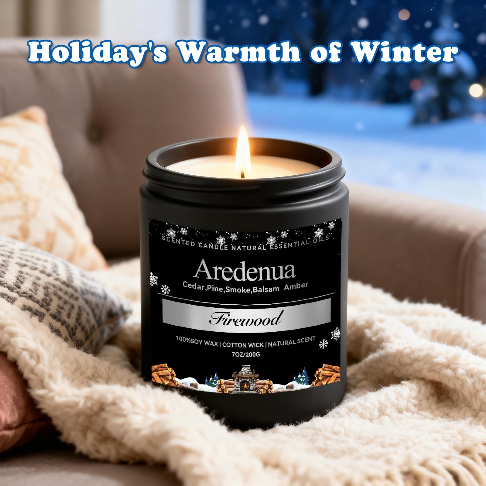 Aredenua candles packaged in gift wrap to illustrate a ready-to-give holiday present