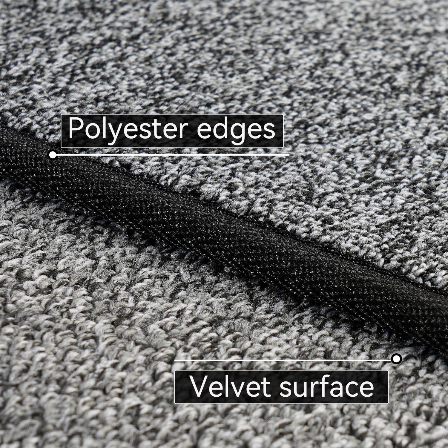 AREDO closeup of faux-wool fibers highlighting soft texture and comfort underfoot