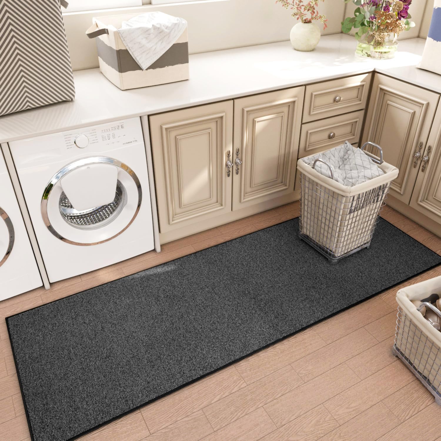 AREDO low pile under door demonstrating 0.23 inch clearance to prevent catching