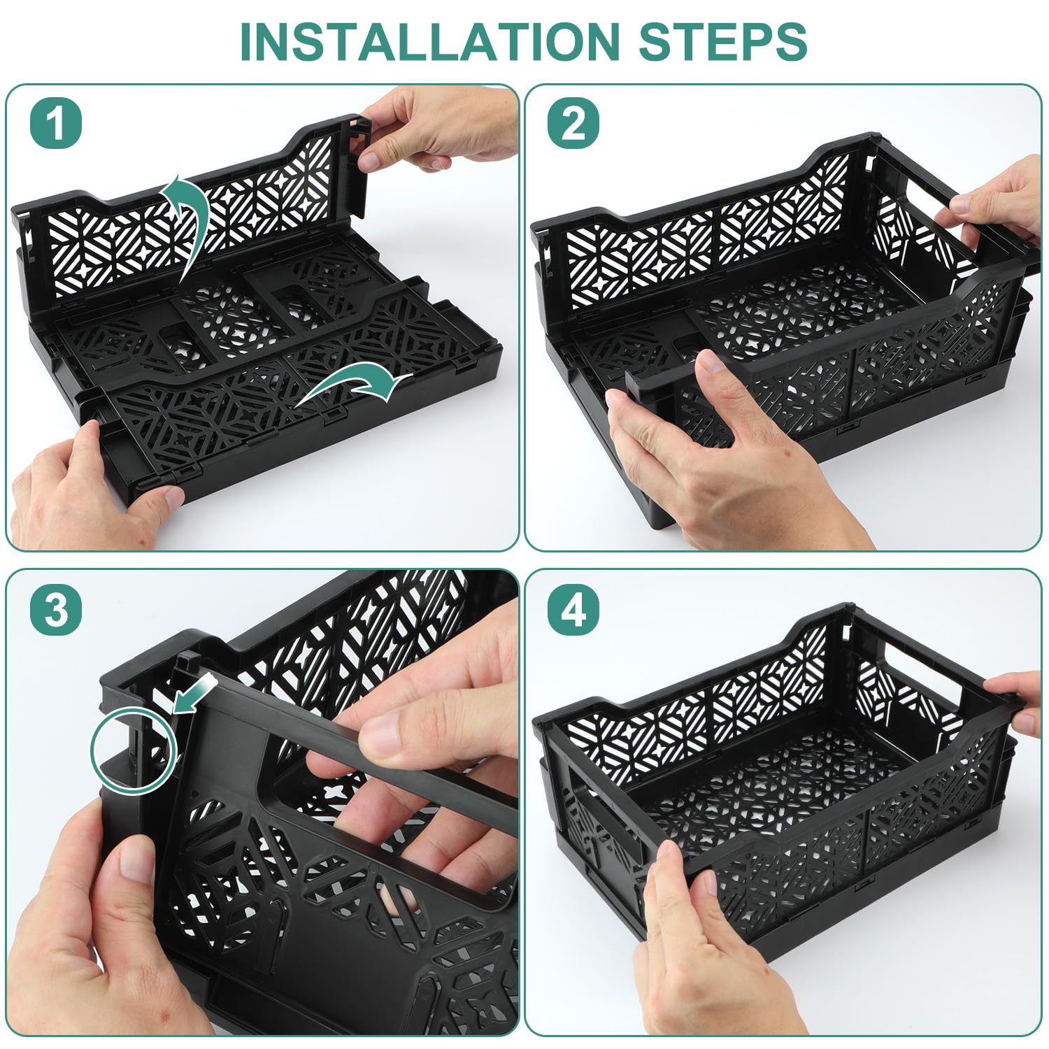 AREYZIN collapsed baskets flat to save space, ideal for small-space benefit