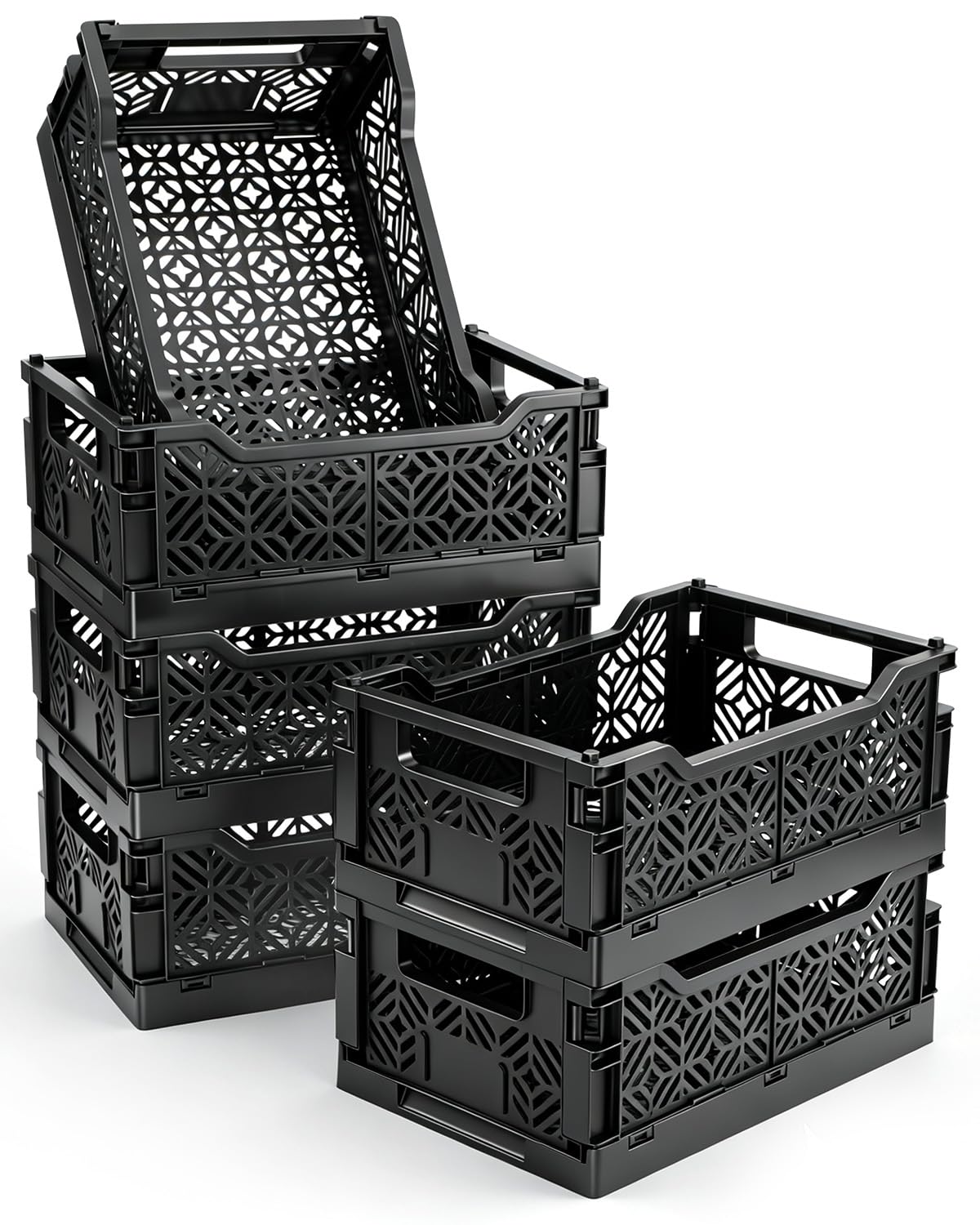 AREYZIN front view of 6-pack showing sleek black finish and neat storage benefit