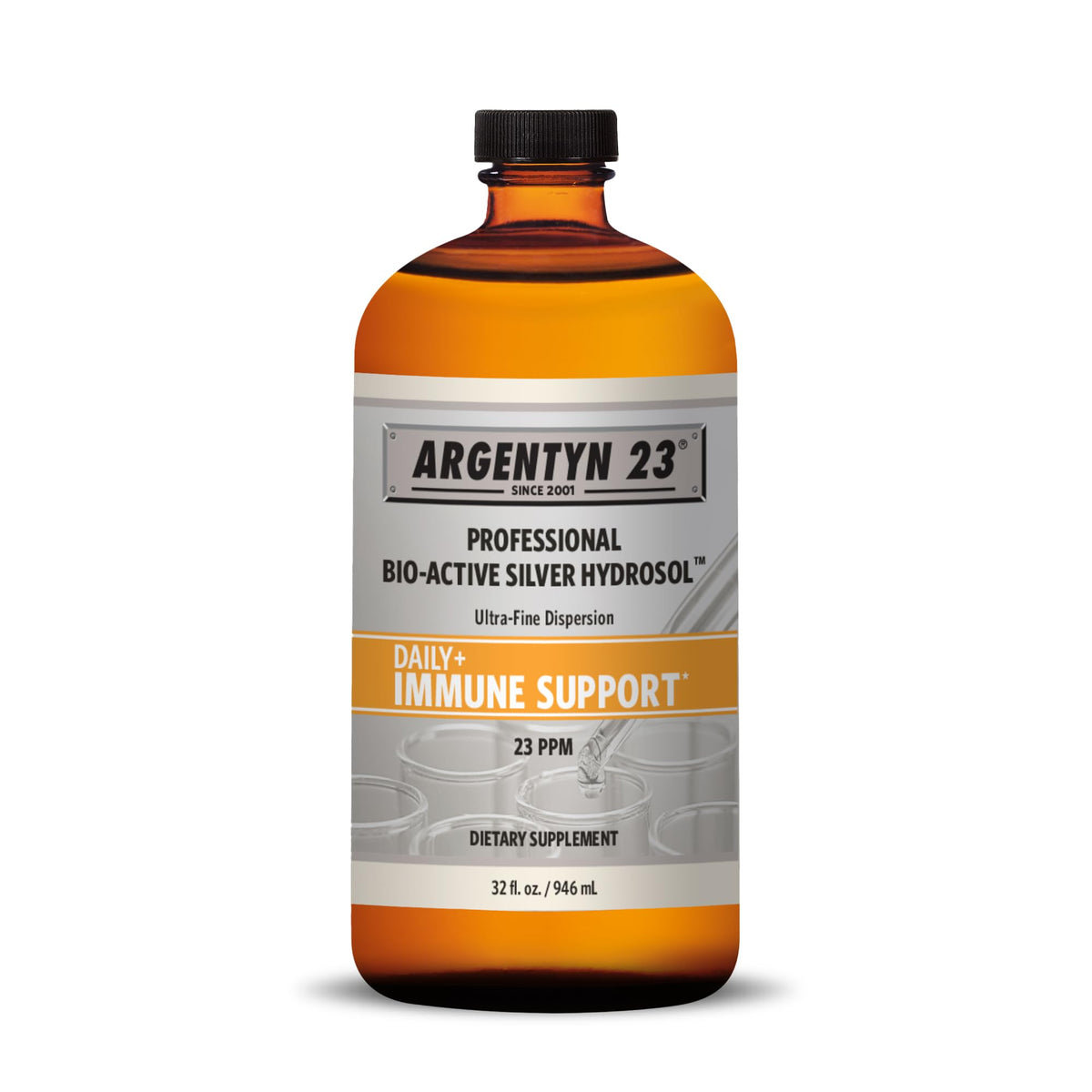 Argentyn 23 front label showing product name and bottle size for clear identification