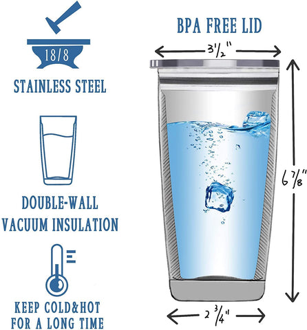 ARIABLE tumbler close-up of stainless steel interior highlighting nonreactive material