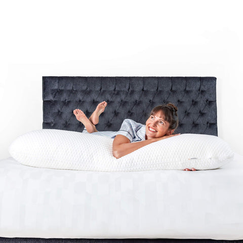 Aricove body pillow front view showing full-length support for better alignment