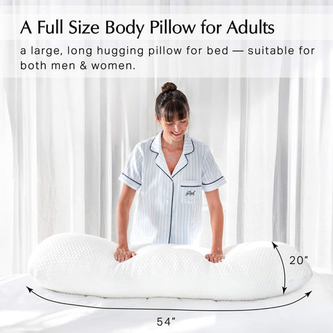 Aricove demonstrating knee placement between pillow to reduce hip pressure