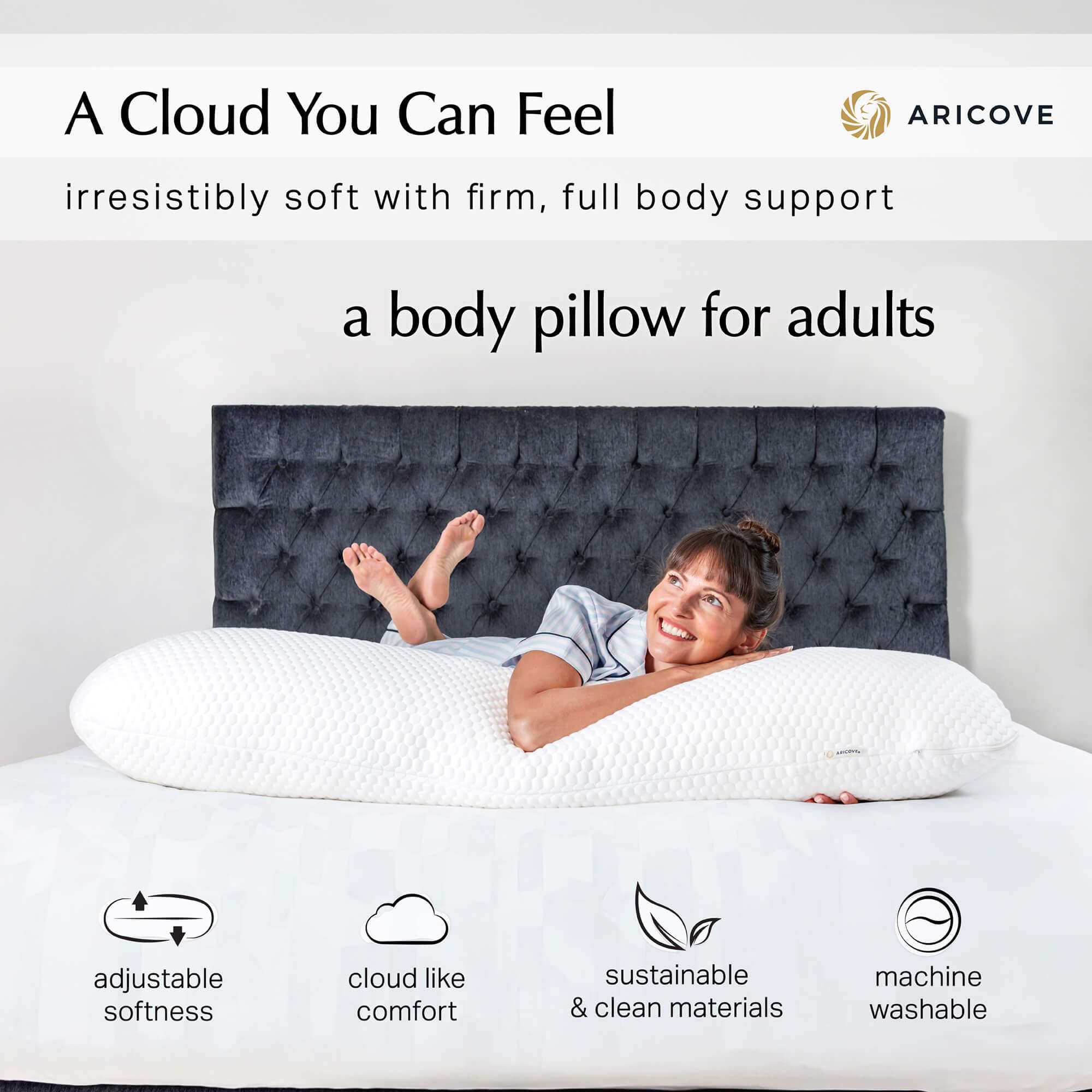 Aricove Tencel cover close-up highlighting soft breathable fabric for cooler sleep