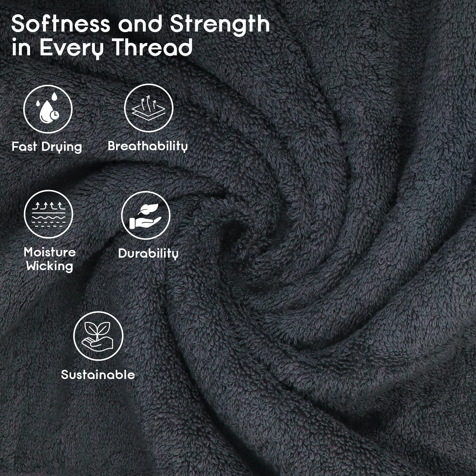 Ariv towels next to everyday items showing scale and full-size coverage