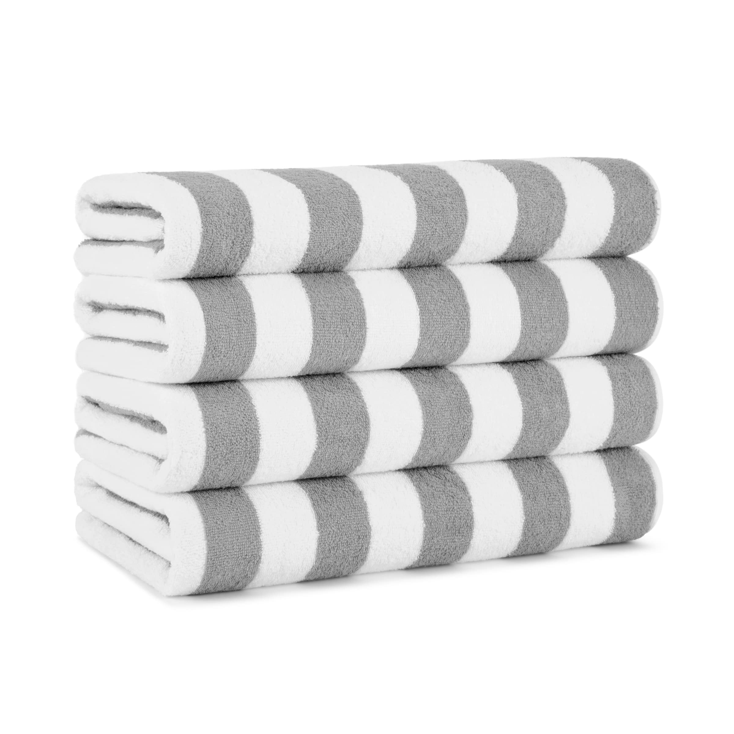 Arkwright folded towel front view showing striped design and quick-dry benefit