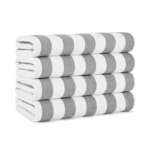Arkwright folded towel front view showing striped design and quick-dry benefit