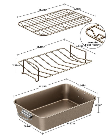 Armorbear close-up of the V-shaped rack demonstrating even airflow and nonstick benefit