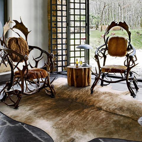 AROGAN rug folded to show lightweight portability and easy room transfer
