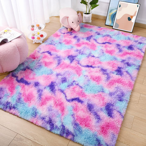 AROGAN rug styled in a child's bedroom creating a cheerful play area
