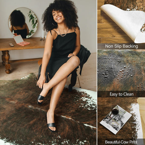 AROGAN suede backing detail showing non-slip finish benefit stability on floors