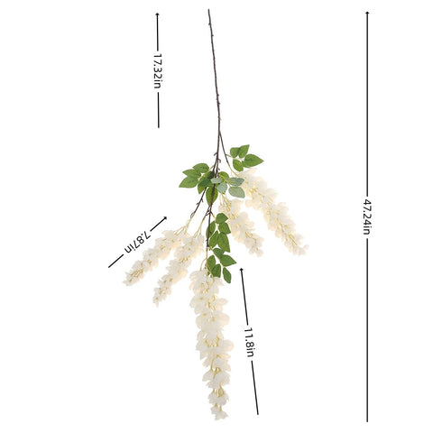 AROIUO wisteria draped on trellis proving weather-resistant decor