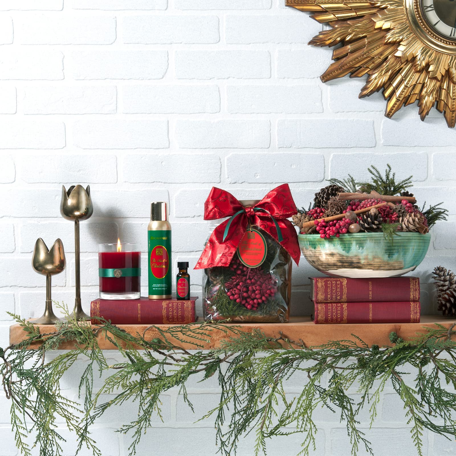 Aromatique potpourri styled beside wrapped gifts to accent holiday displays and gifting