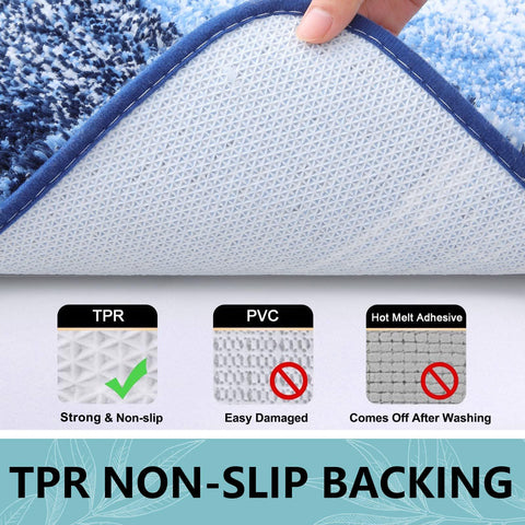 Arotive rug with a foot stepping down demonstrating fast water absorption