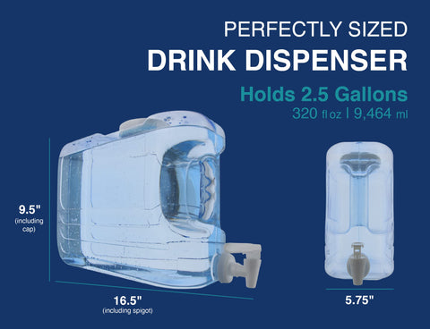 Arrow Oasis size comparison with water bottles to visualize capacity benefit