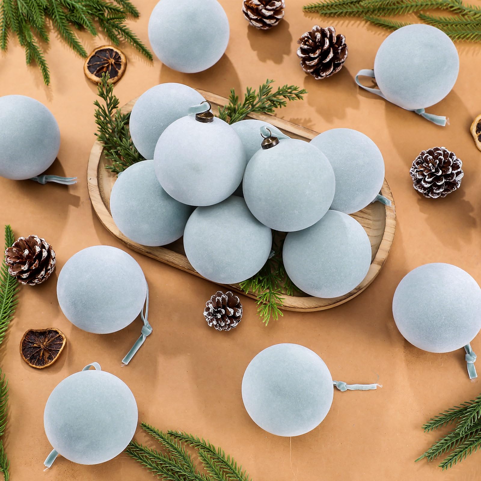 Arrowbash clustered balls in a bowl for instant tabletop holiday decor