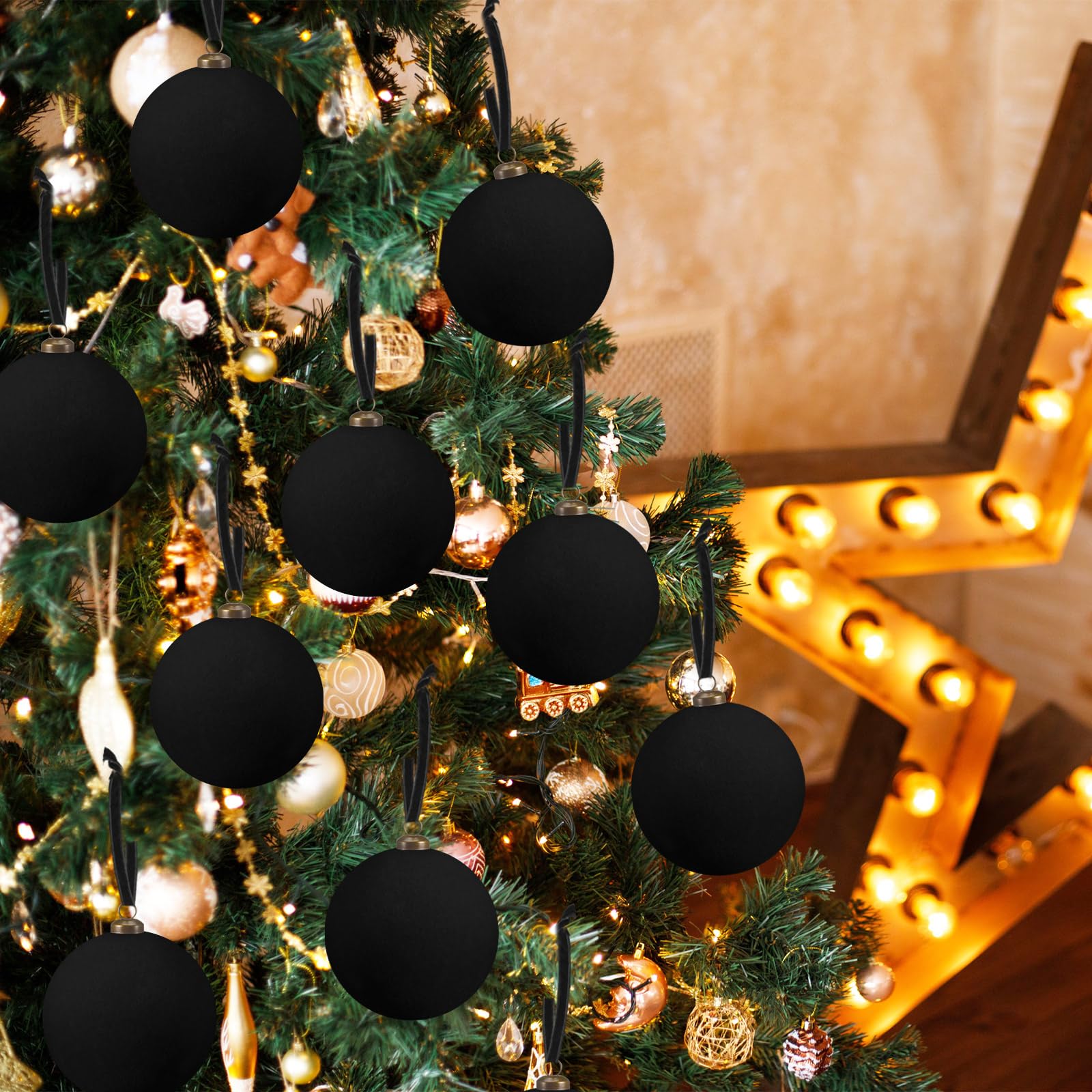 Arrowbash ornaments used in gift wrapping and tabletop centerpiece, polished holiday look