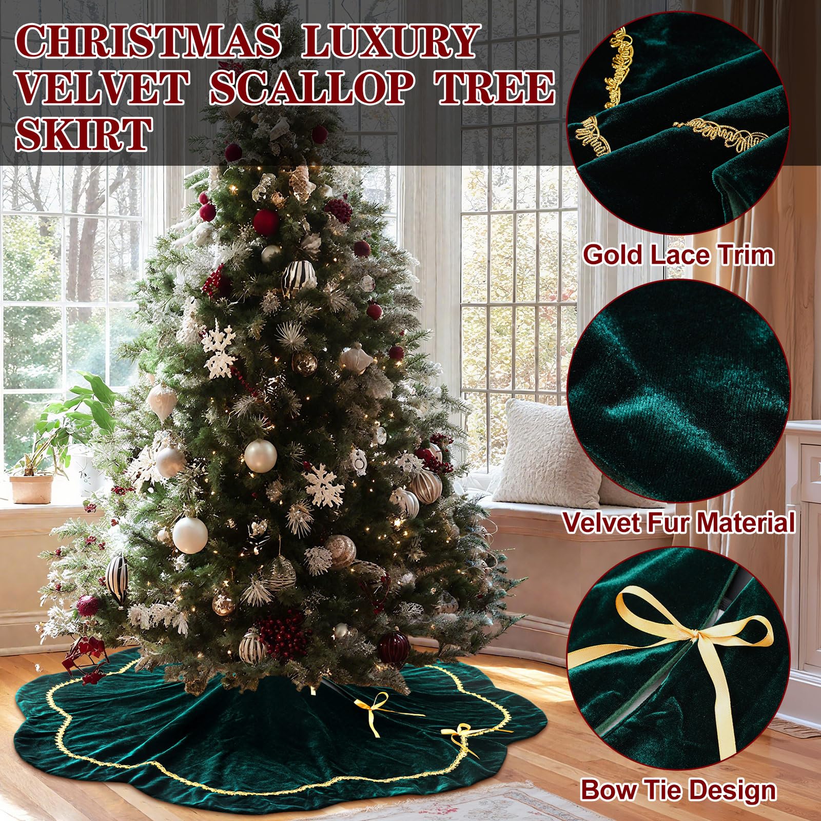 Arrowbash skirt beside wrapped presents showing generous size and presentation benefit
