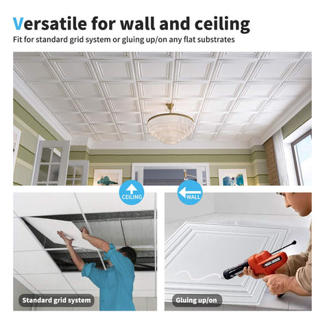 Art3d installed ceiling in bathroom demonstrating moisture-resistant benefit